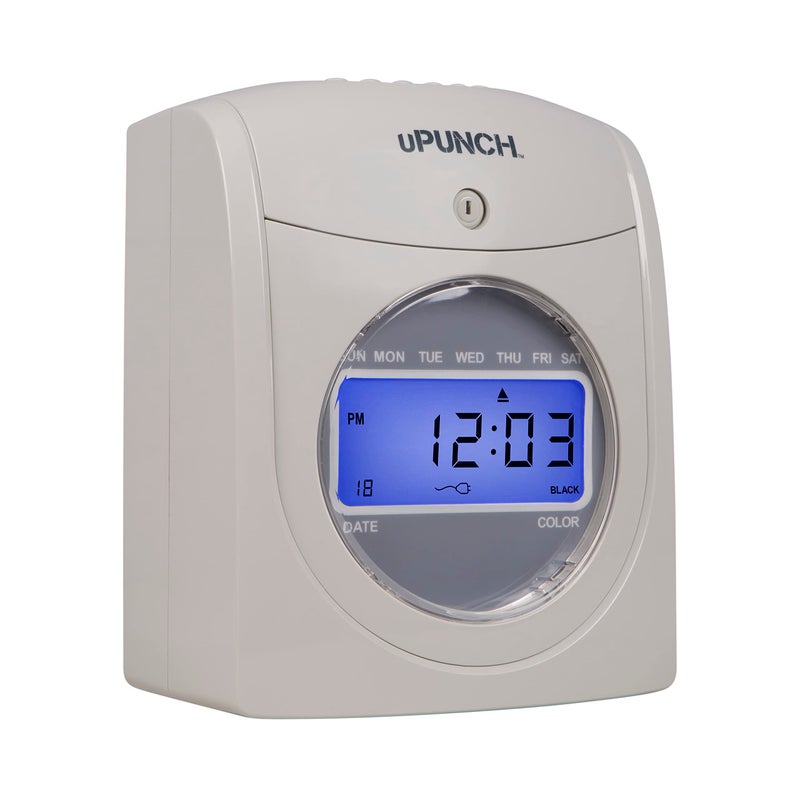 uPunch HN2500 Calculating Time Clock Bundle for Small Business: Auto Align Employee Time Tracking System with 100 Time Cards, Ribbon, and Keys - Image 4